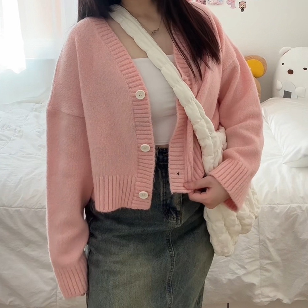 🩰 Ballet pink cropped cardigan 🩰